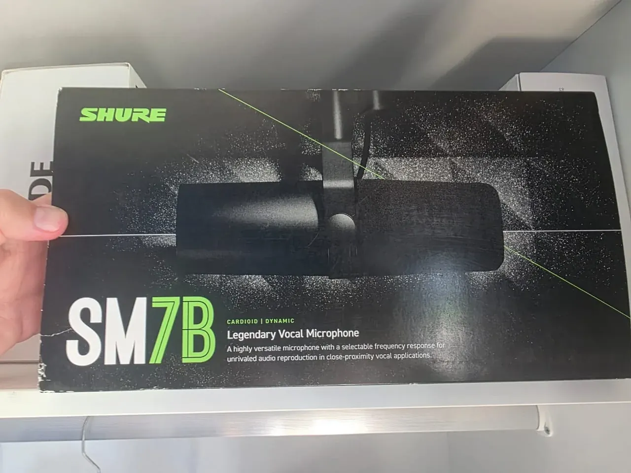 Shure SM7B broadcast microphone